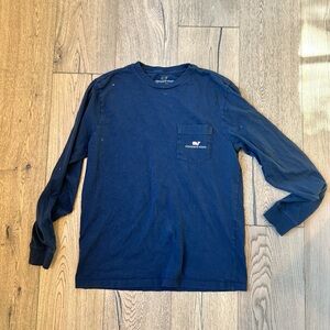 Vineyard Vines Men's Dark Blue Long Sleeve Tee